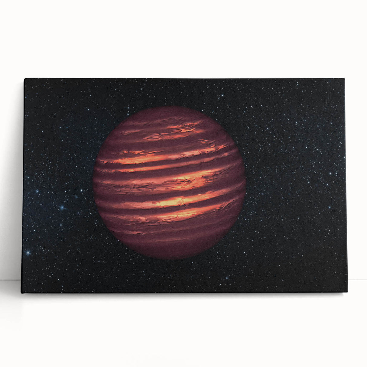 Fiery Red Gas Planet Art - Cosmic Space-Themed Wall Decor for Homes