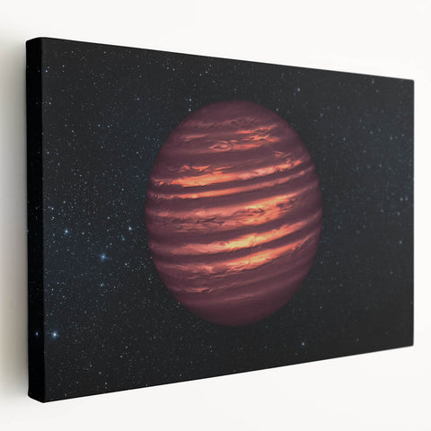 Fiery Red Gas Planet Art - Cosmic Space-Themed Wall Decor for Homes