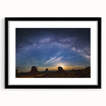 Milky Way Over Desert Monuments Art - Cosmic Night Sky Wall Decor