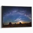 Milky Way Over Desert Monuments Art - Cosmic Night Sky Wall Decor