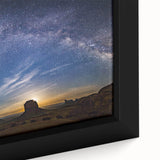 Milky Way Over Desert Monuments Art - Cosmic Night Sky Wall Decor