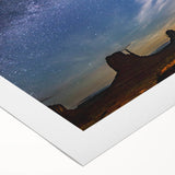 Milky Way Over Desert Monuments Art - Cosmic Night Sky Wall Decor
