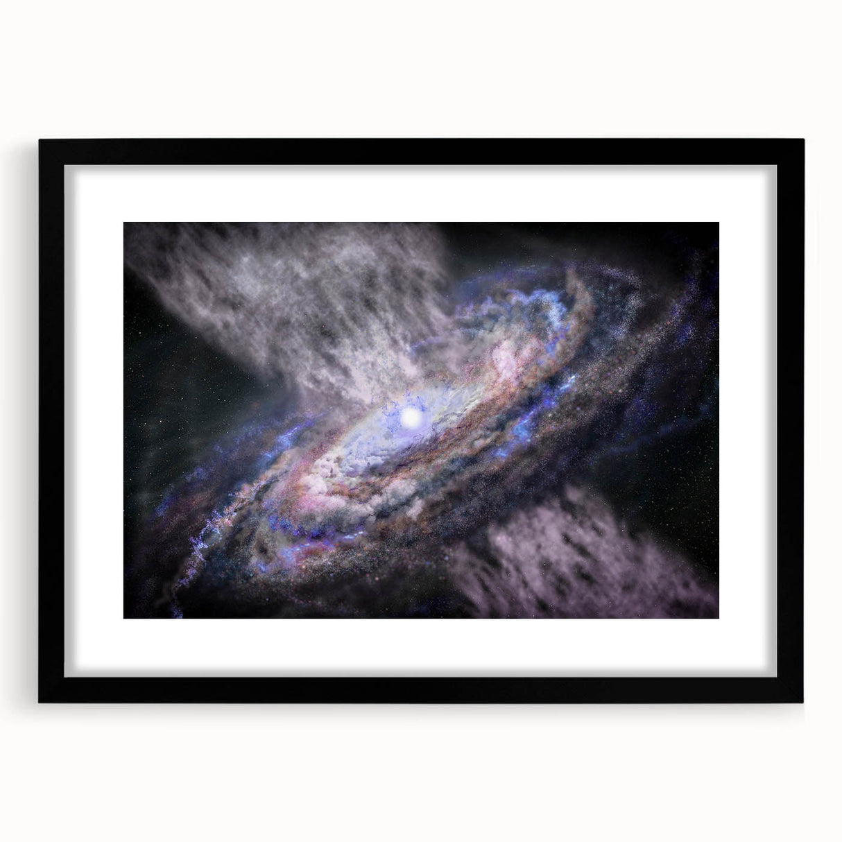 Spiral Galaxy Core Art - Cosmic Swirl Wall Decor for Space Enthusiasts