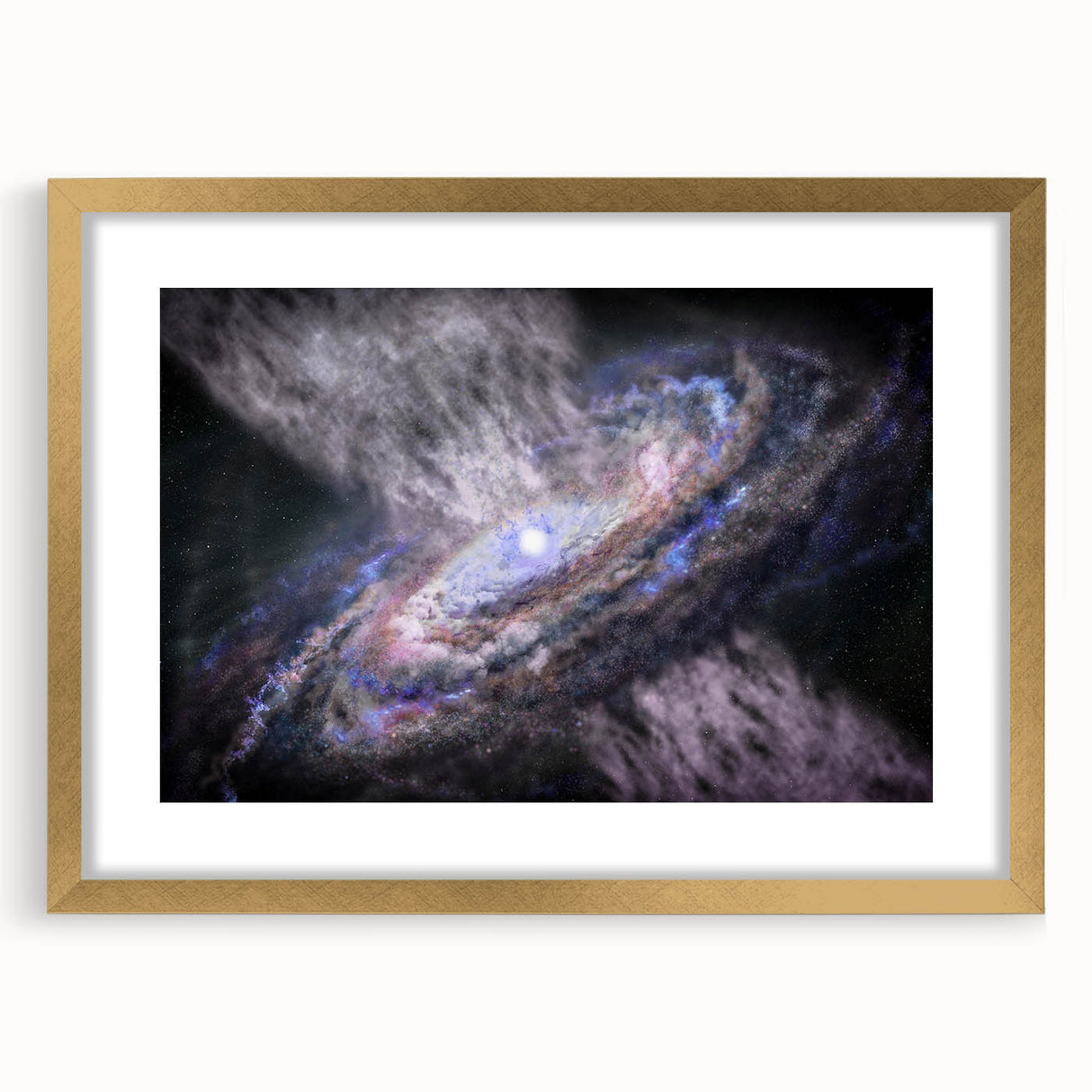 Spiral Galaxy Core Art - Cosmic Swirl Wall Decor for Space Enthusiasts
