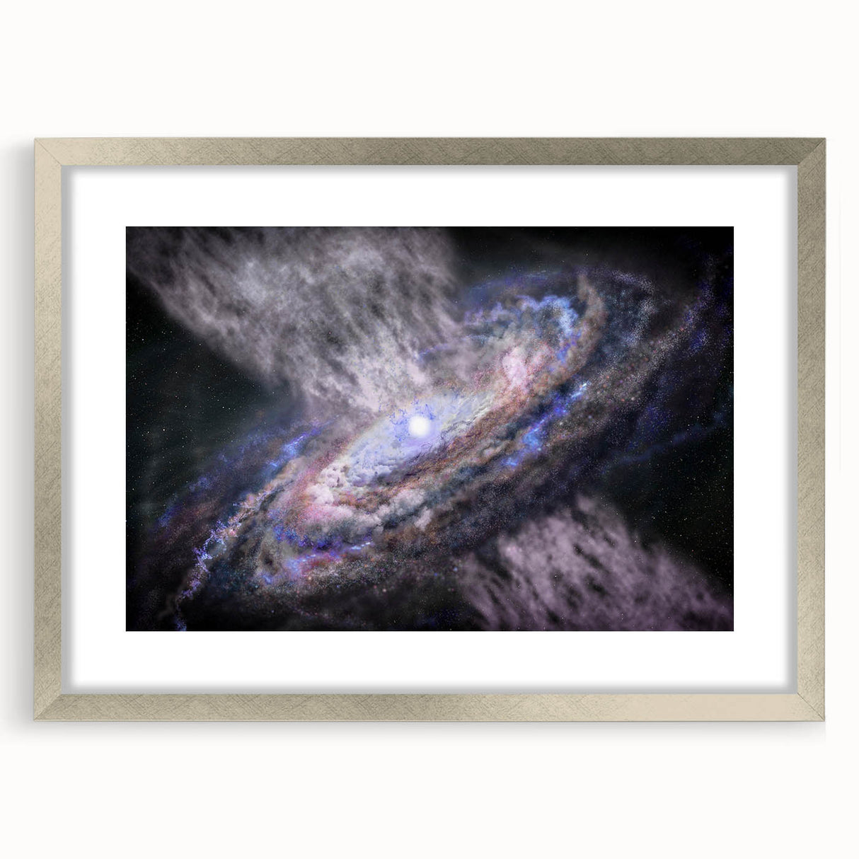Spiral Galaxy Core Art - Cosmic Swirl Wall Decor for Space Enthusiasts