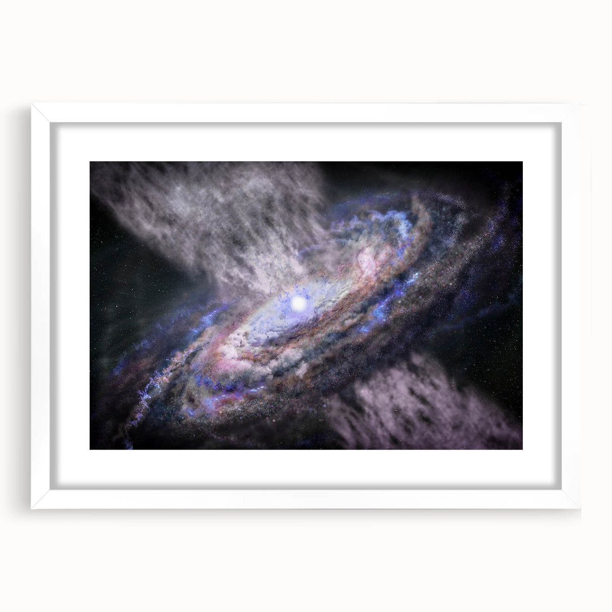 Spiral Galaxy Core Art - Cosmic Swirl Wall Decor for Space Enthusiasts