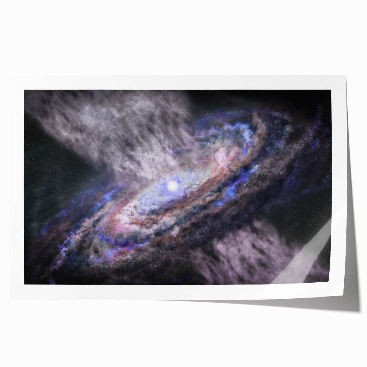 Spiral Galaxy Core Art - Cosmic Swirl Wall Decor for Space Enthusiasts