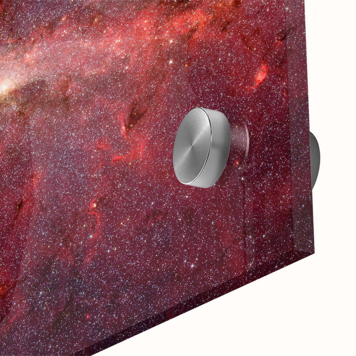 Red Galactic Nebula Wall Art - Cosmic Starry Sky Decor for Home
