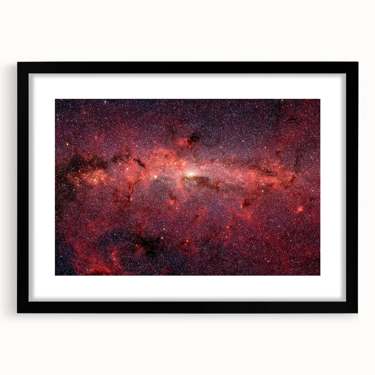 Red Galactic Nebula Wall Art - Cosmic Starry Sky Decor for Home