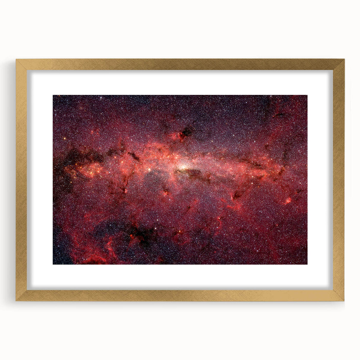 Red Galactic Nebula Wall Art - Cosmic Starry Sky Decor for Home