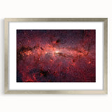 Red Galactic Nebula Wall Art - Cosmic Starry Sky Decor for Home