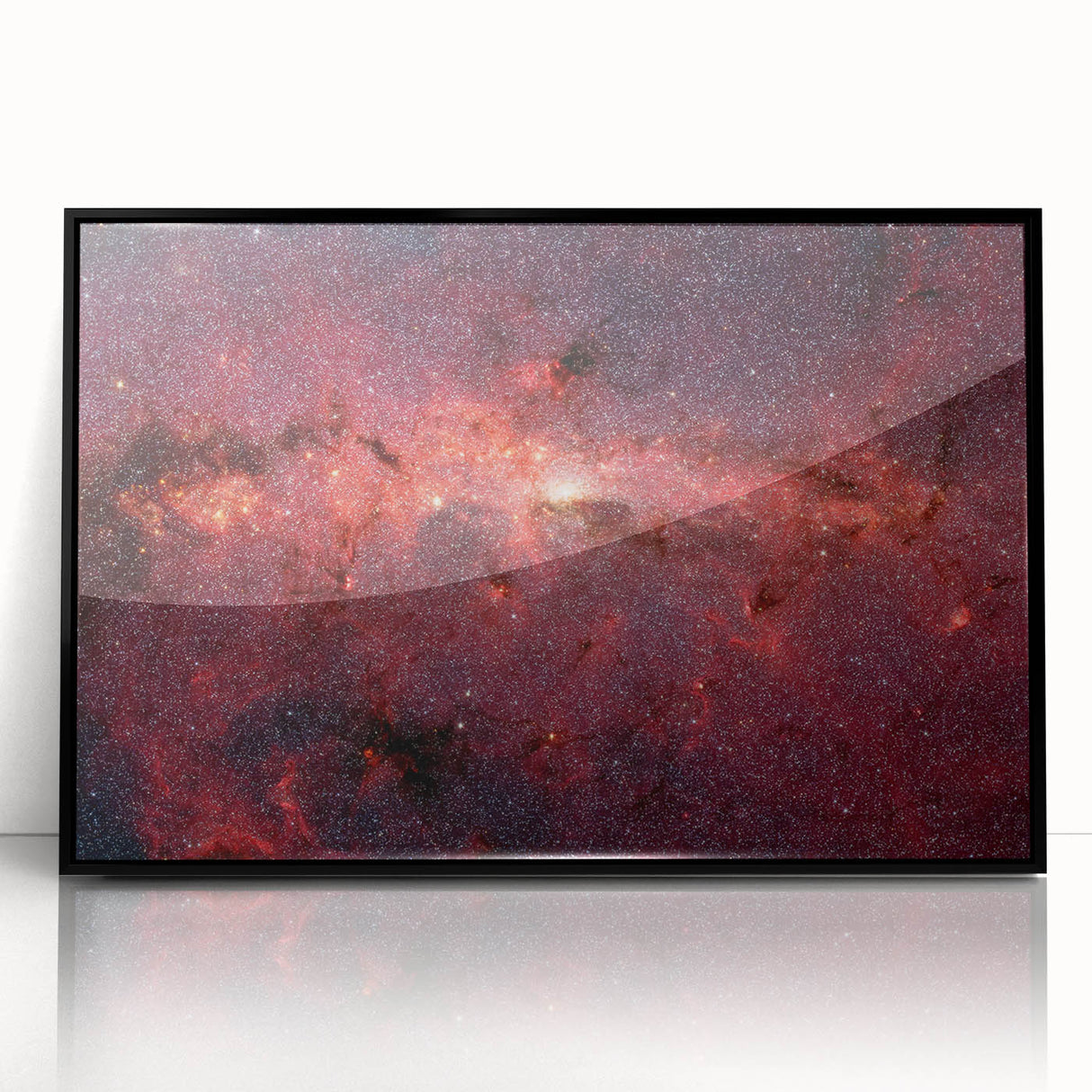 Red Galactic Nebula Wall Art - Cosmic Starry Sky Decor for Home