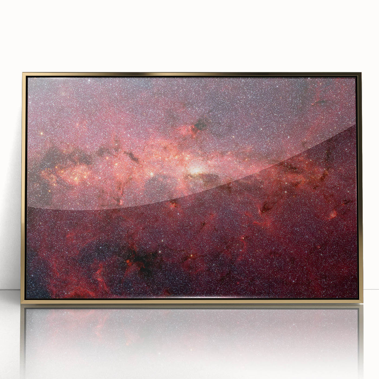 Red Galactic Nebula Wall Art - Cosmic Starry Sky Decor for Home