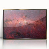 Red Galactic Nebula Wall Art - Cosmic Starry Sky Decor for Home