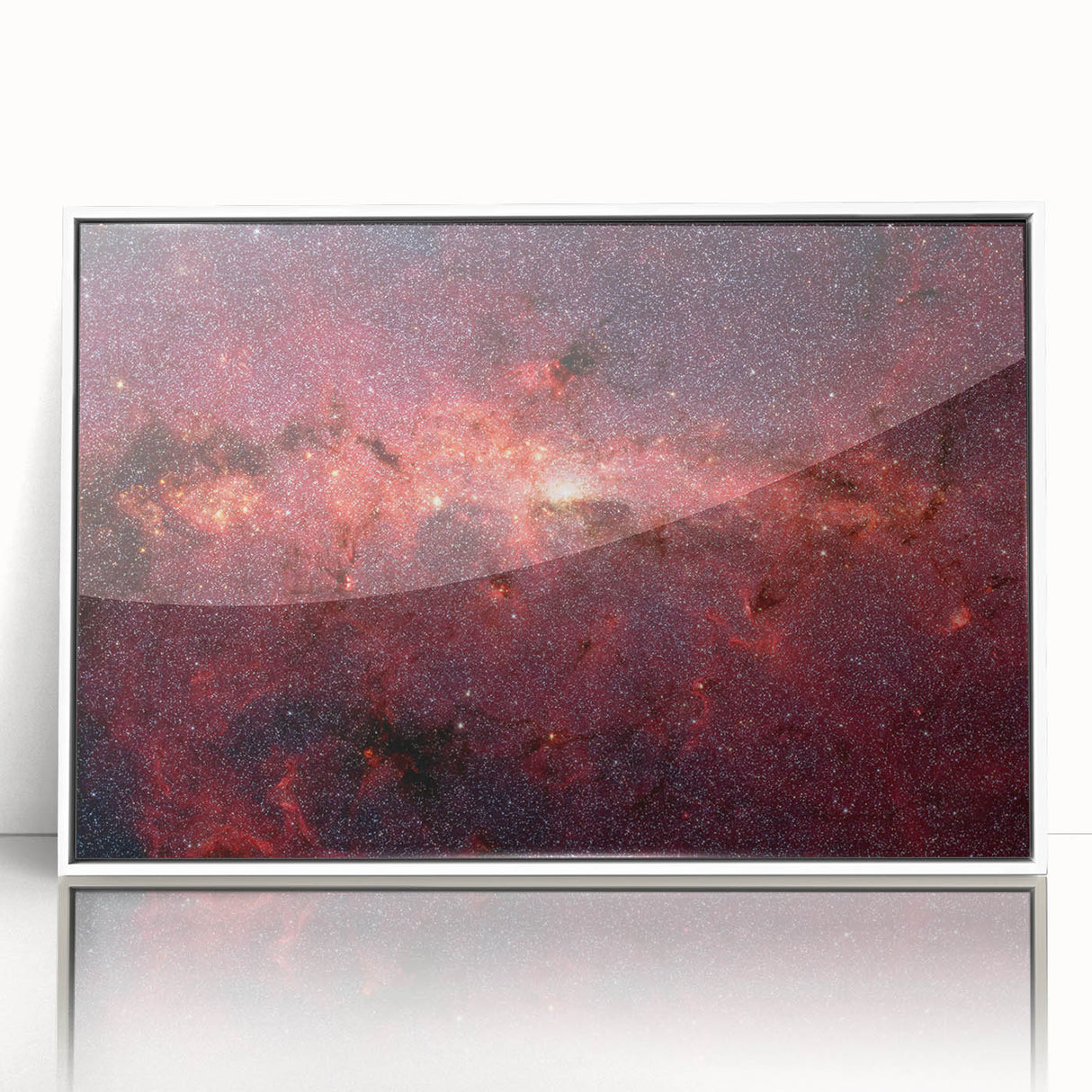 Red Galactic Nebula Wall Art - Cosmic Starry Sky Decor for Home