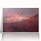 Red Galactic Nebula Wall Art - Cosmic Starry Sky Decor for Home