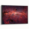 Red Galactic Nebula Wall Art - Cosmic Starry Sky Decor for Home