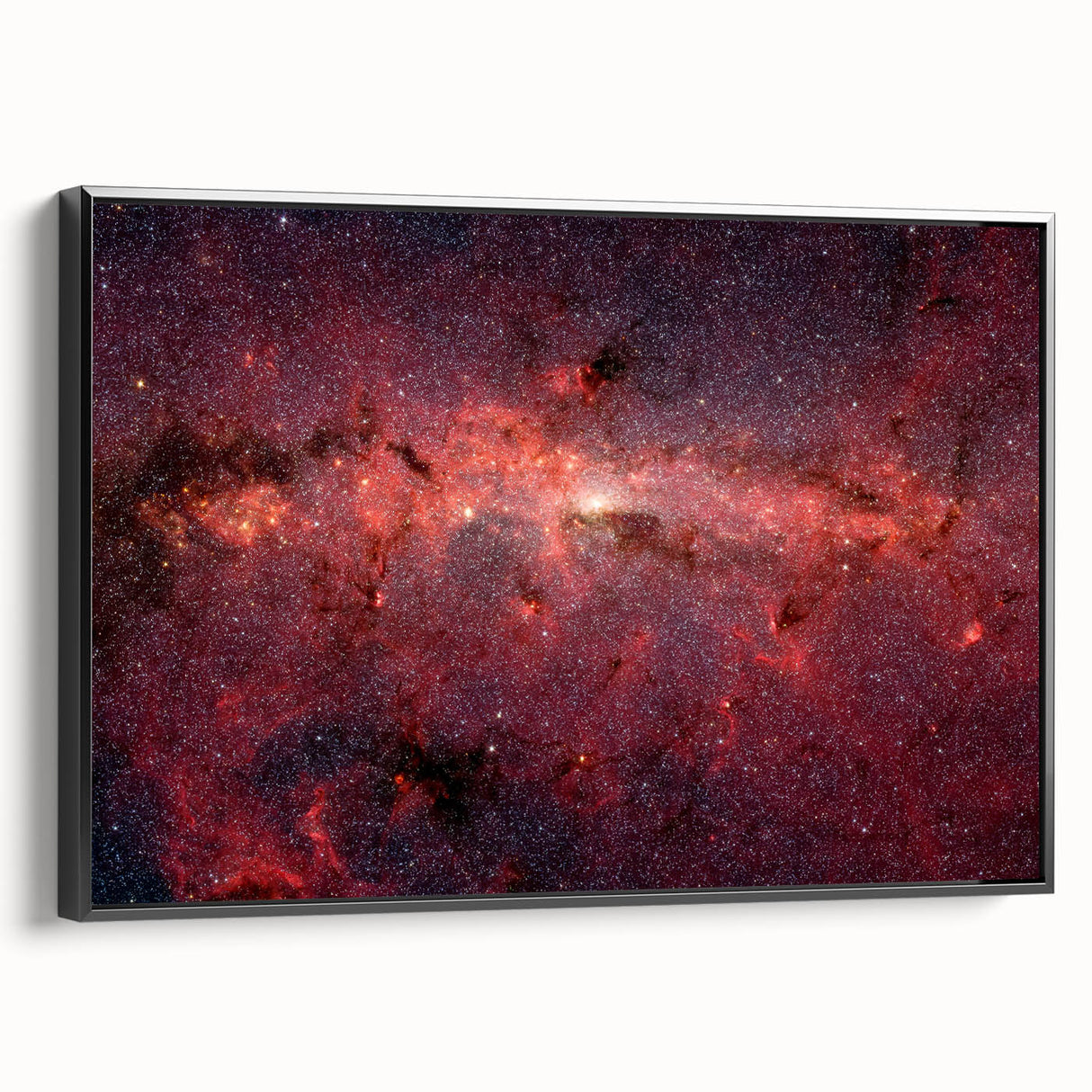 Red Galactic Nebula Wall Art - Cosmic Starry Sky Decor for Home