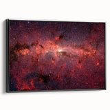 Red Galactic Nebula Wall Art - Cosmic Starry Sky Decor for Home