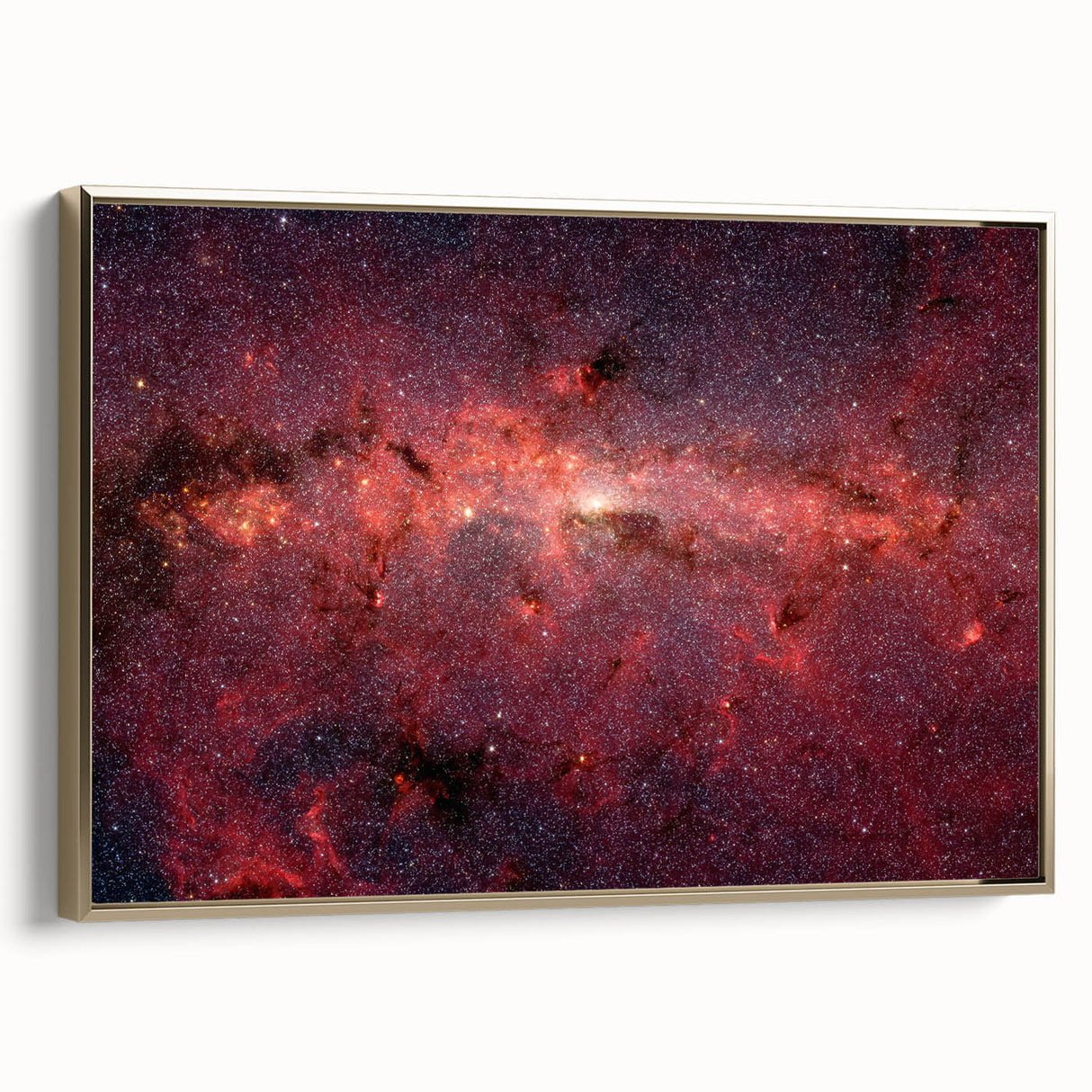 Red Galactic Nebula Wall Art - Cosmic Starry Sky Decor for Home