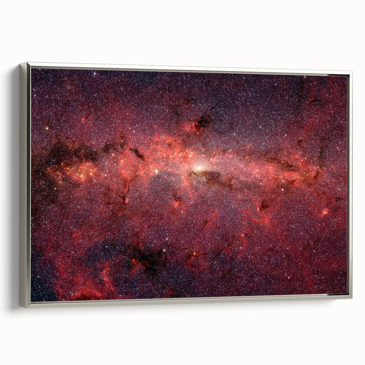 Red Galactic Nebula Wall Art - Cosmic Starry Sky Decor for Home
