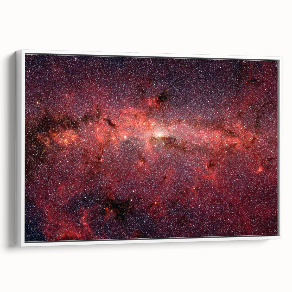 Red Galactic Nebula Wall Art - Cosmic Starry Sky Decor for Home