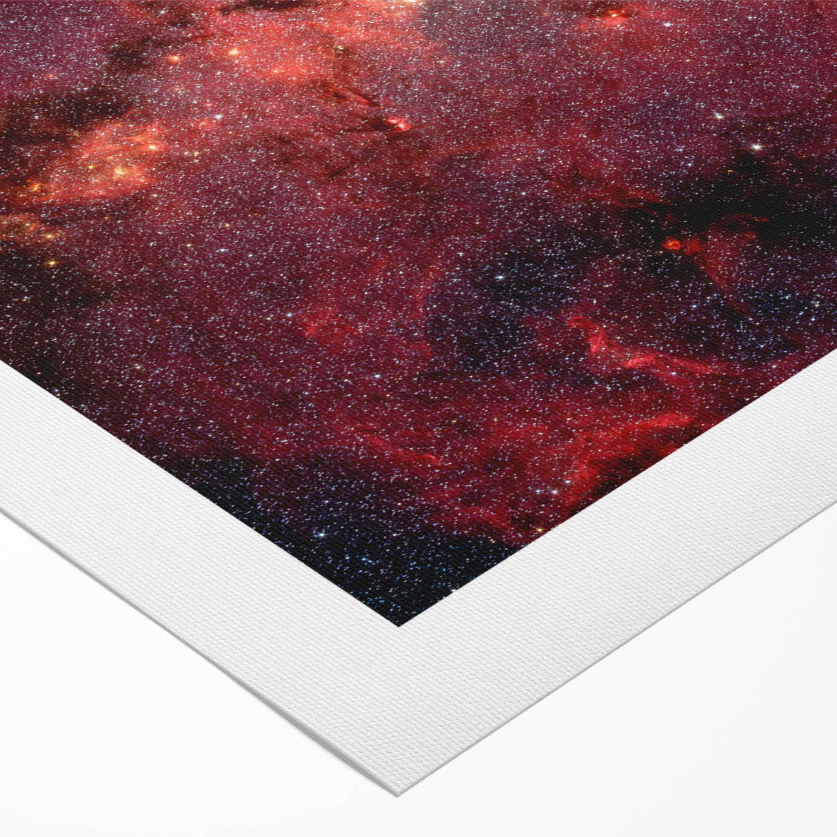 Red Galactic Nebula Wall Art - Cosmic Starry Sky Decor for Home