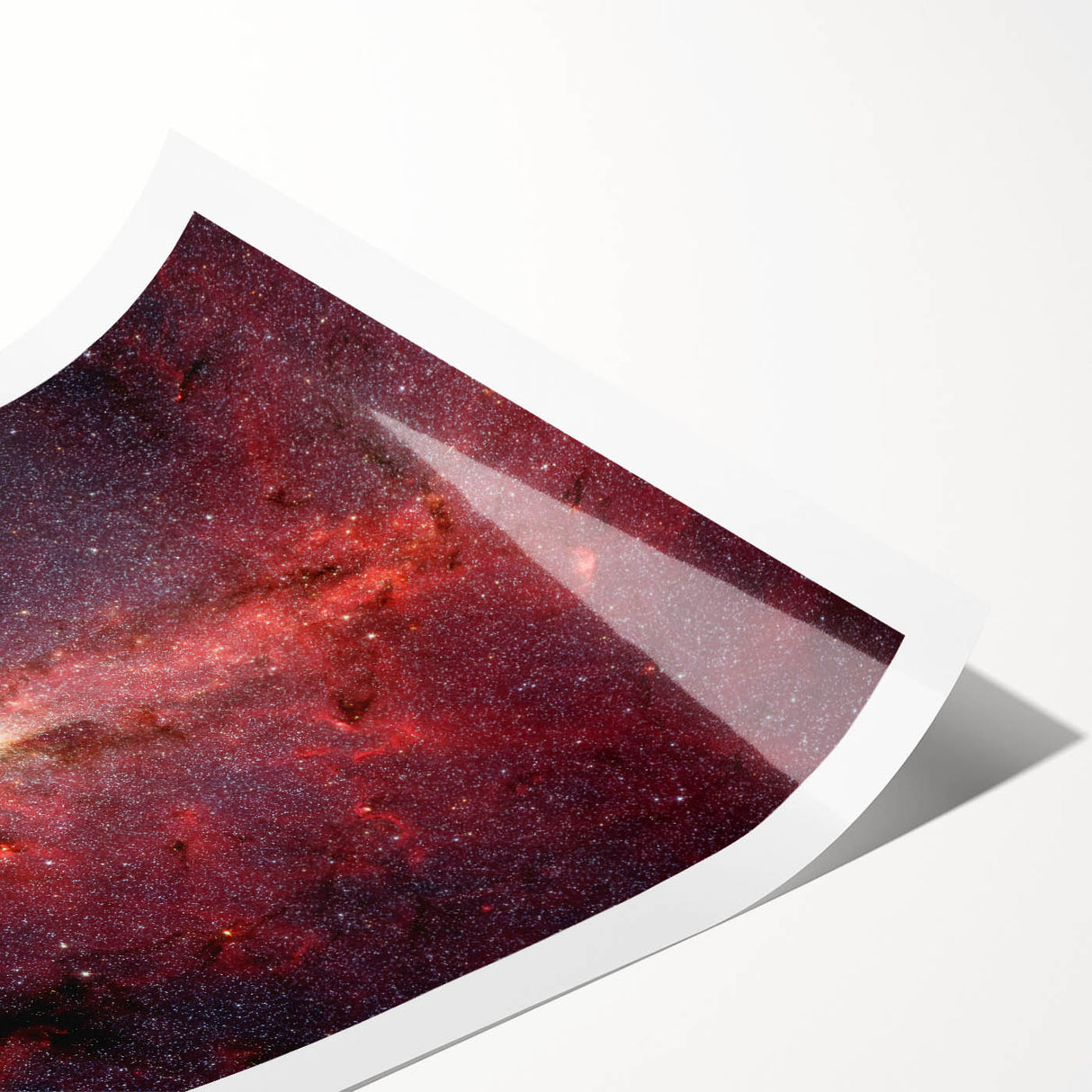 Red Galactic Nebula Wall Art - Cosmic Starry Sky Decor for Home