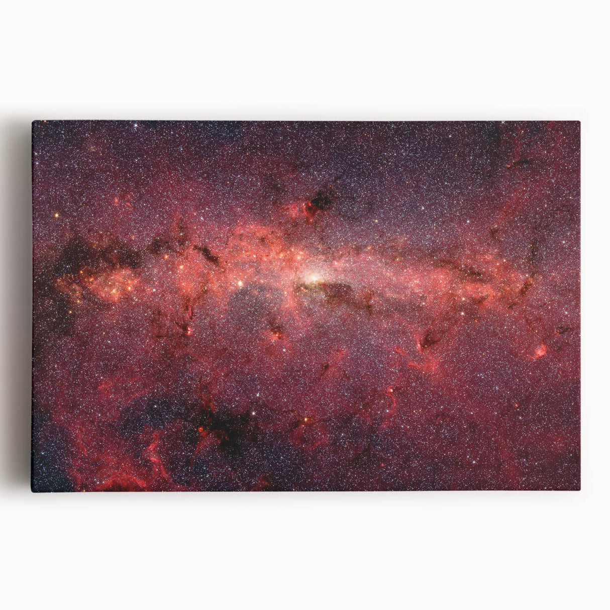 Red Galactic Nebula Wall Art - Cosmic Starry Sky Decor for Home