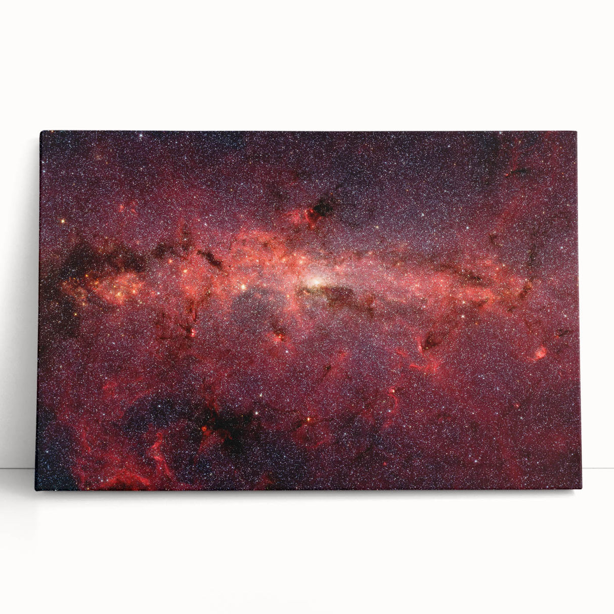 Red Galactic Nebula Wall Art - Cosmic Starry Sky Decor for Home