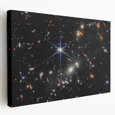 Starry Galaxy Wall Art - Deep Space Galaxy Cluster Astronomy Decor