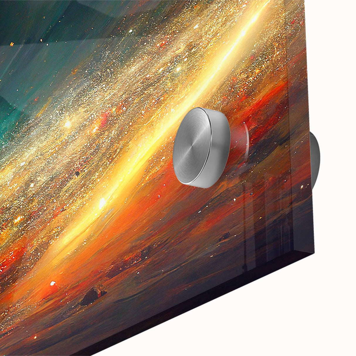 Cosmic Sun in Deep Space – Ethereal Sun Wall Art with Galaxy Elements
