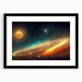 Cosmic Sun in Deep Space – Ethereal Sun Wall Art with Galaxy Elements