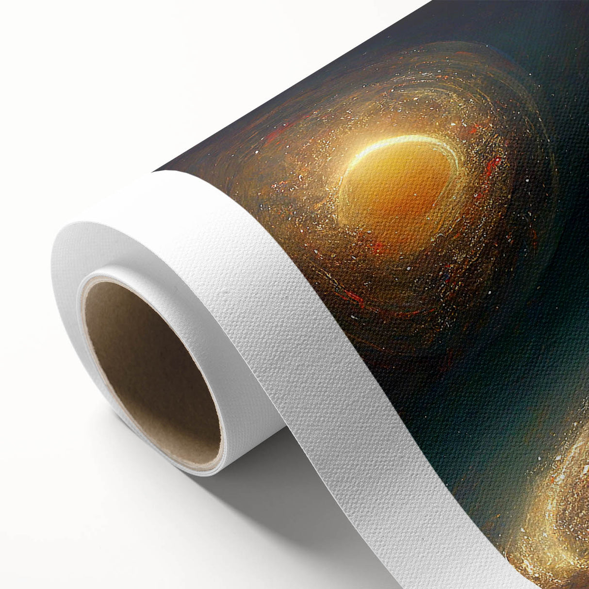 Cosmic Sun in Deep Space – Ethereal Sun Wall Art with Galaxy Elements