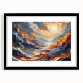 Abstract Sun and Landscape – Bold Sun Wall Art with Dynamic Waves