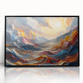 Abstract Sun and Landscape – Bold Sun Wall Art with Dynamic Waves