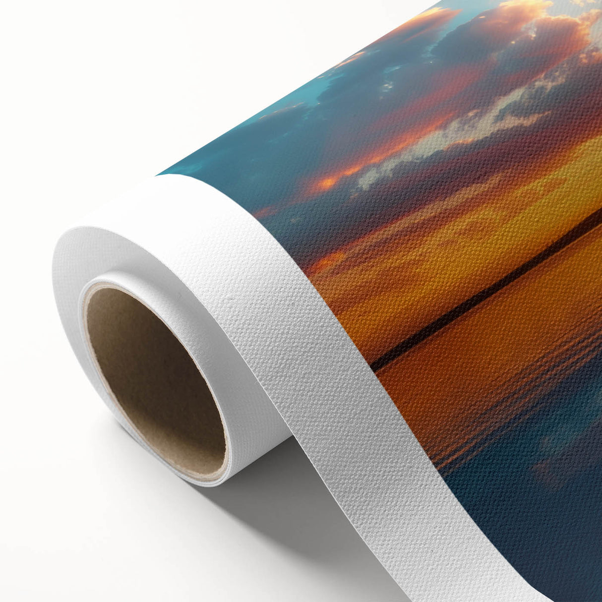 Colorful Sunset Over Lake – Vibrant Sun Wall Art with Reflective Water