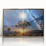 Desert Night Sky and Sun – Cosmic Sun Wall Art with Milky Way View