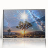 Desert Night Sky and Sun – Cosmic Sun Wall Art with Milky Way View