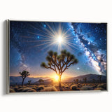 Desert Night Sky and Sun – Cosmic Sun Wall Art with Milky Way View