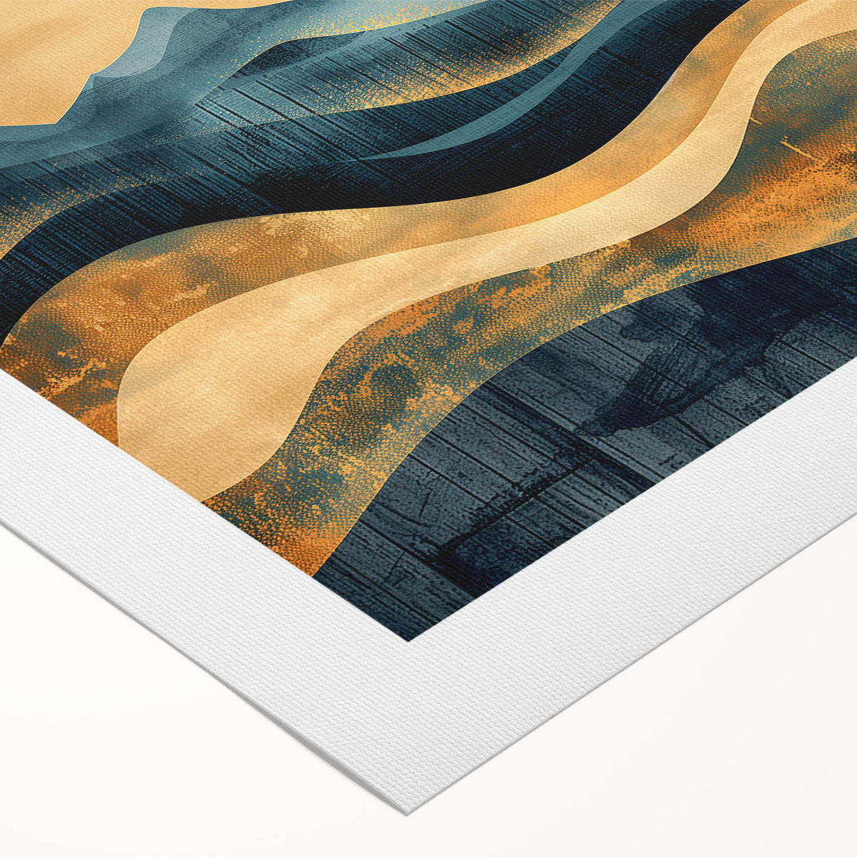 Abstract Red Sun and Waves – Modern Sun Wall Art with Bold Colors