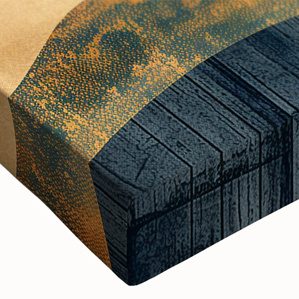 Abstract Red Sun and Waves – Modern Sun Wall Art with Bold Colors