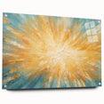 Radiant Sunburst Explosion – Abstract Sun Wall Art with Gold and Blue