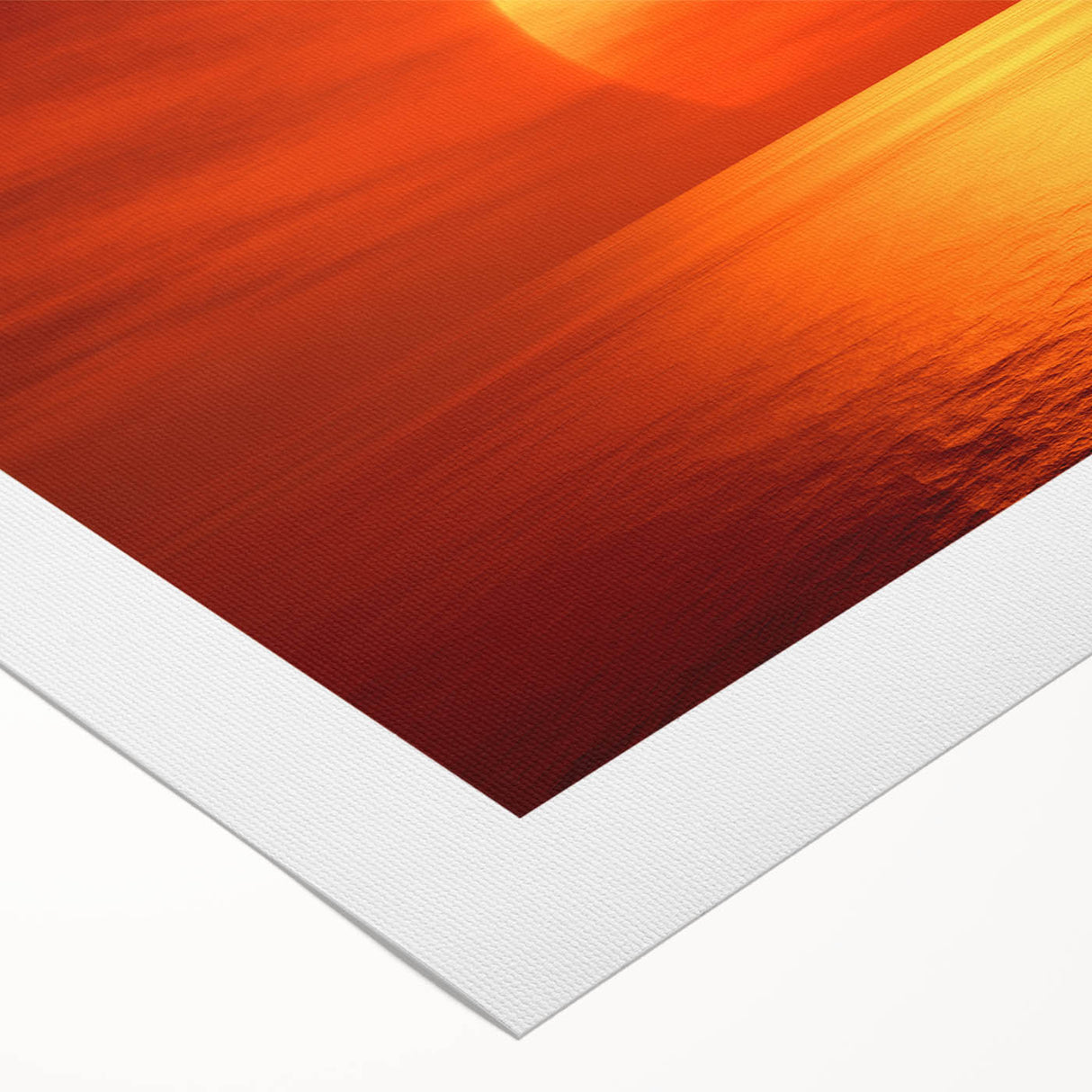 Vivid Sunset Over Ocean – Bold Sun Wall Art with Fiery Red Hues