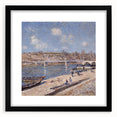 Colorful abstract art print featuring textured brush strokes in vibrant hues on a large framed canvas.