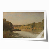 Alfred Sisley-inspired floral scene on extra-large rolled print, with soft pastel colors.