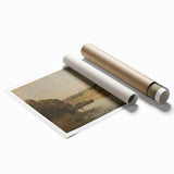 Extra large rolled print featuring a detailed floral art design in soft pastel shades.