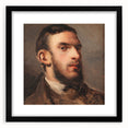 Extra large framed abstract print of colorful, textured art by Camille Pissarro, ideal for living room decor.