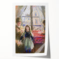 Rolled print of Camille Pissarro's impressionist floral painting in soft earth tones.