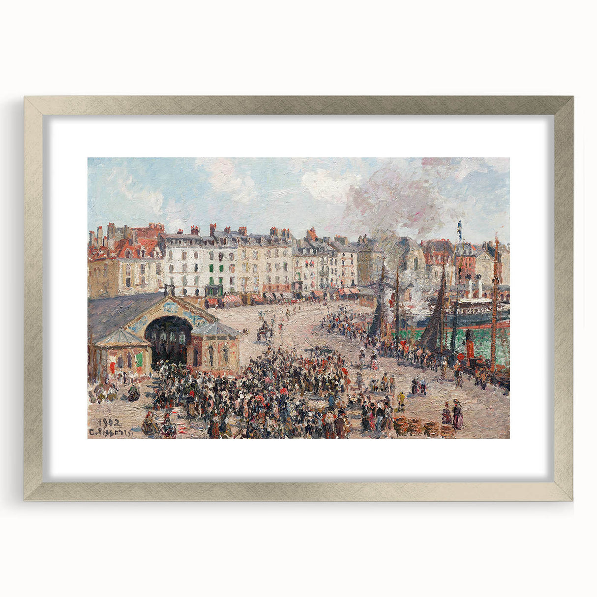 Textured art print of an abstract design in earthy tones on a framed canvas, ideal for bedroom art.